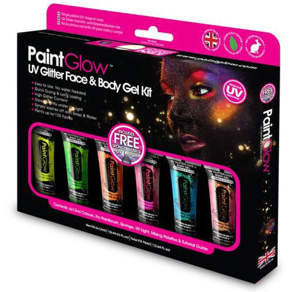 UV Glitter Färg Ansikte och Kropp Kit