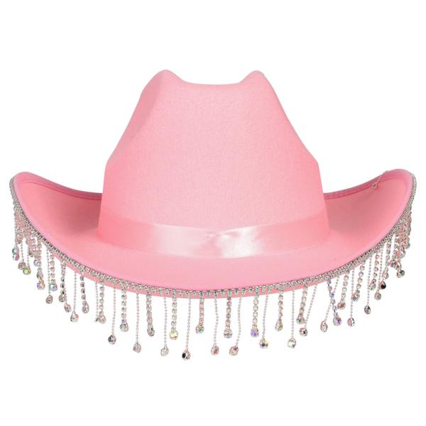 Cowboyhatt Strass Rosa