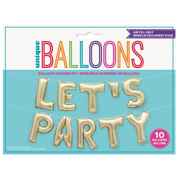 Ballonggirlang Let's Party Guld