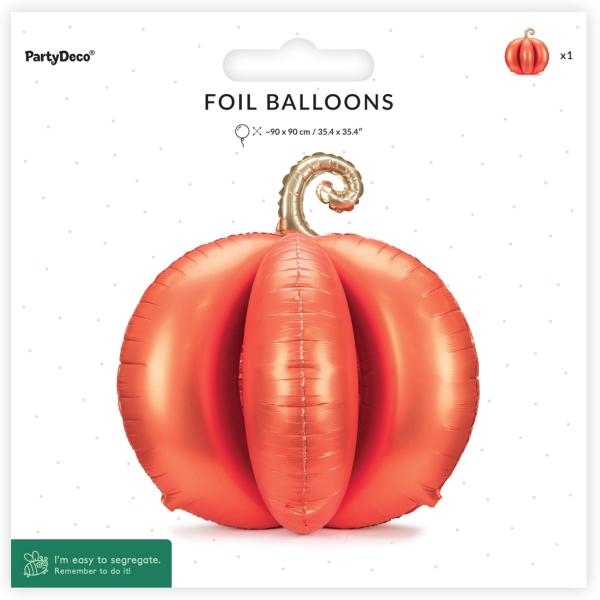 Stående Folieballong 3D Pumpa Orange