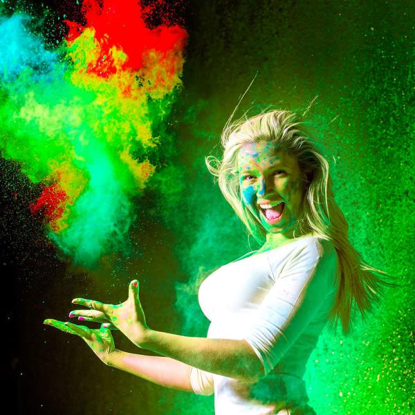 UV Neon Pulver Blå