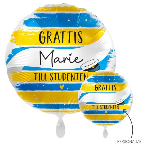 Grattis Till Studenten Ballong Med Egen Text