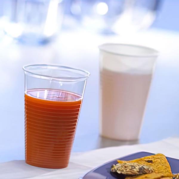 Vita Plastmuggar 100-pack