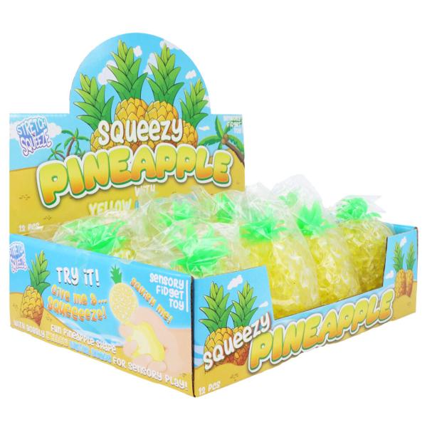 Klämleksak Ananas med Kulor 11 cm