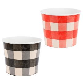 Rutiga Snacksb&auml;gare Svart & R&ouml;d 2-pack