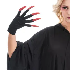 Handskar med Röda Naglar