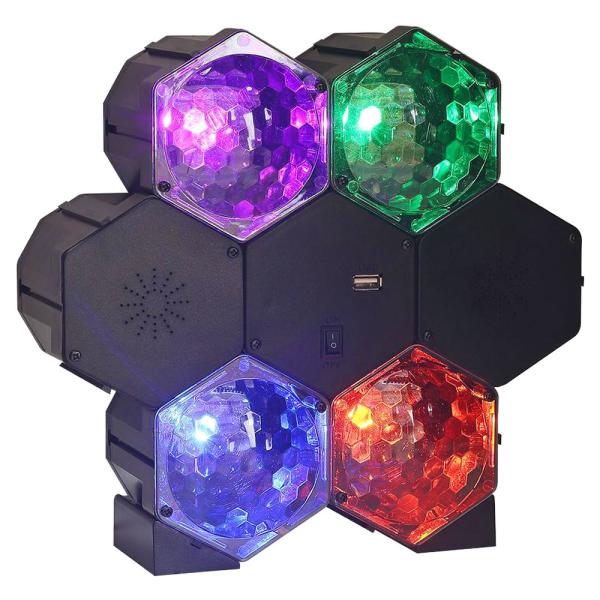 Högtalare med Discoljus LED