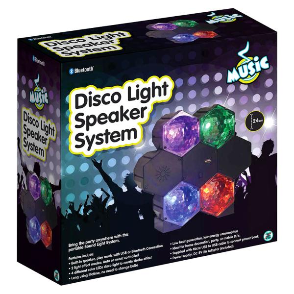 Högtalare med Discoljus LED