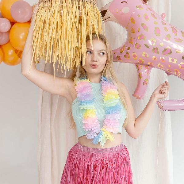 Blomhalsband Pastell 120 cm