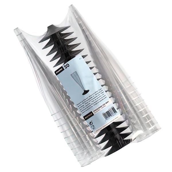 Champagneglas Transparent/Svart 20-pack
