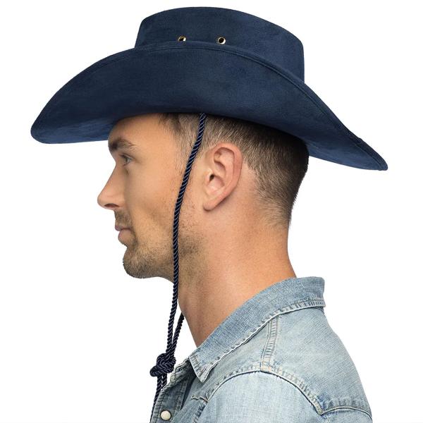 Cowboyhatt med Sheriffstjärna Mörkblå