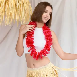 Blomhalsband Mörkrosa 120 cm