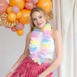Blomhalsband Pastell 120 cm