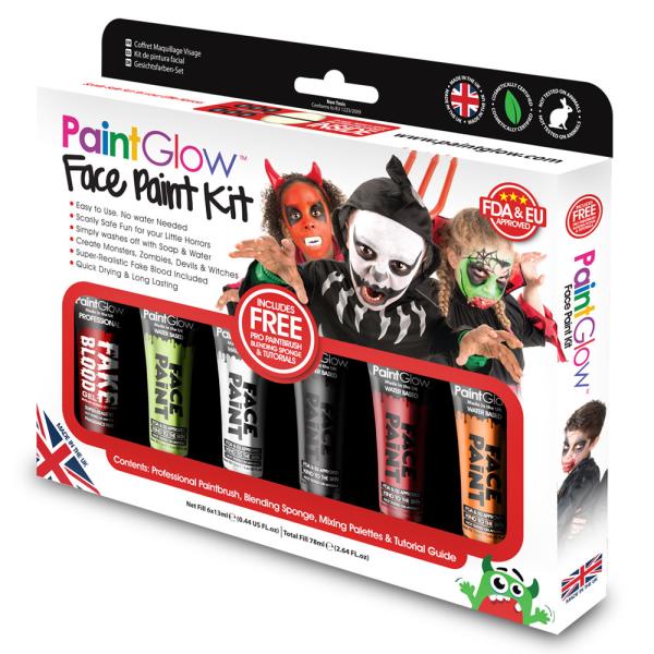 PaintGlow Ansikts- och Kroppsfärg Set