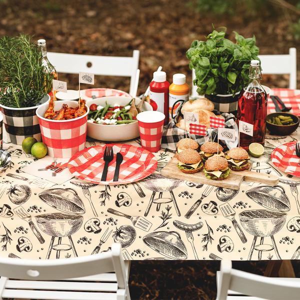 Rutiga Snacksbägare Svart & Röd 2-pack