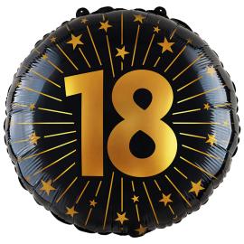 Folieballong med Stjärnor & Siffran 18