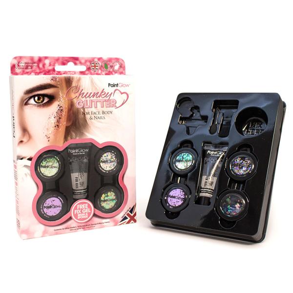 PaintGlow Chunky Ansikts- och Kroppsglitter Set