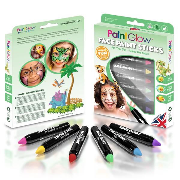 PaintGlow Djur Ansikts- och Kroppsfärg Set
