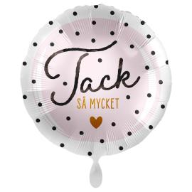 Tack Så Mycket Ballong Vit/Ljusrosa