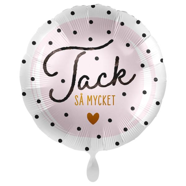 Tack Så Mycket Ballong Vit/Ljusrosa