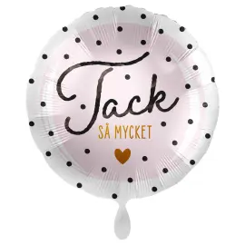 Tack Så Mycket Ballong Vit/Ljusrosa