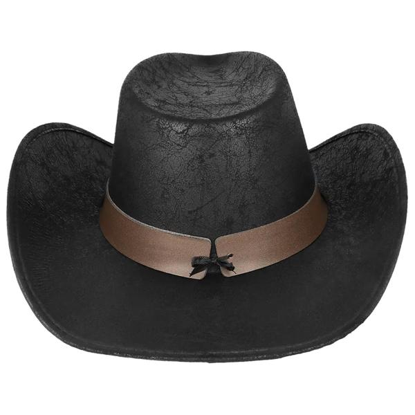 Cowboyhatt Tjurhuvud Svart