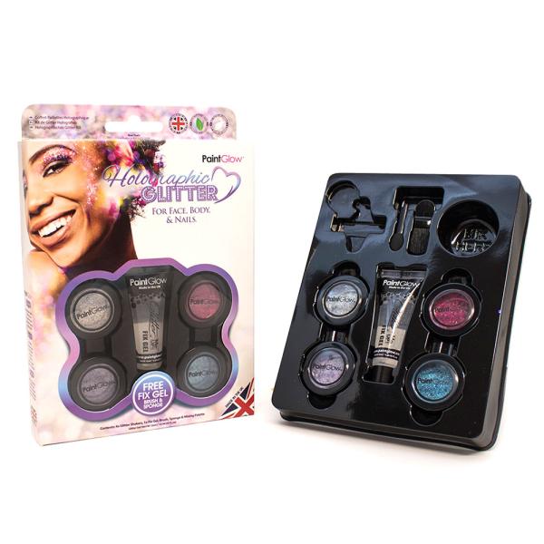 PaintGlow Holografisk Ansikts- och Kroppsglitter Set