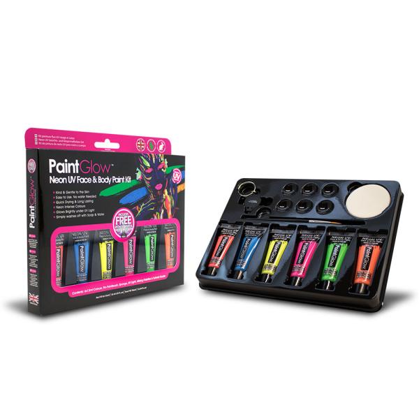 PaintGlow Neon UV Ansikts- och Kroppsfärg Set