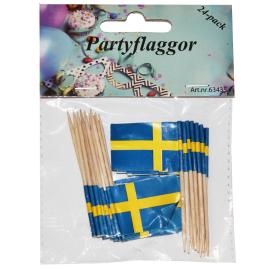Cocktailpinnar Svenska Flaggan 24-Pack