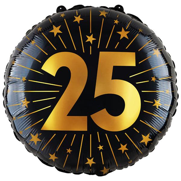 Folieballong med Stjärnor & Siffran 25
