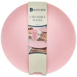 Återanvändbara Tallrikar Rosa Decorata