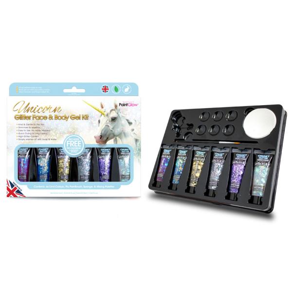 PaintGlow Unicorn Ansikts- och Kroppsglitter Set