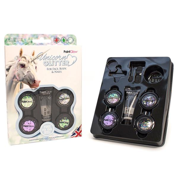 PaintGlow Unicorn Chunky Ansikts- och Kroppsglitter Set