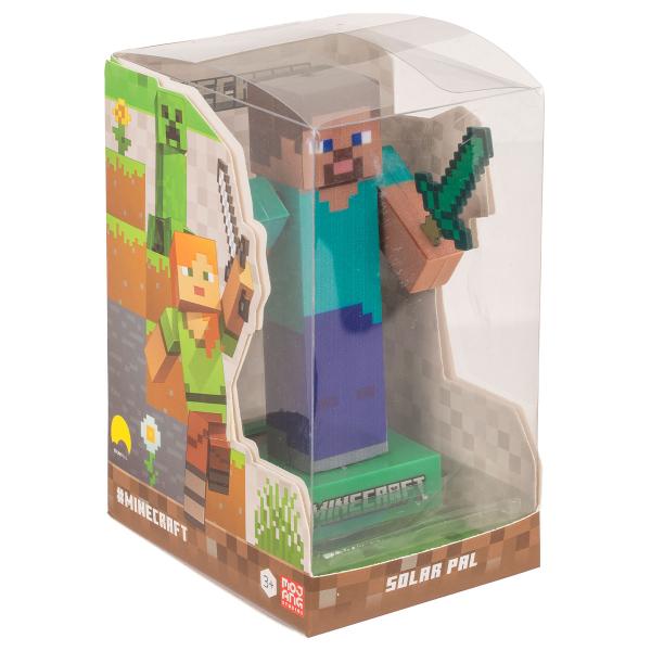 Minecraft Steve Solcellsfigur 12 cm