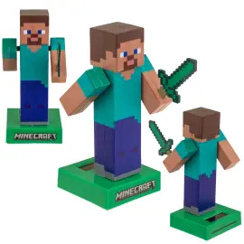 Minecraft Steve Solcellsfigur 12 cm