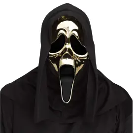 Ghostface Mask Metallic Guld