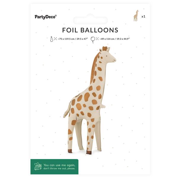 Stående Folieballong Giraff 49 x 114 cm