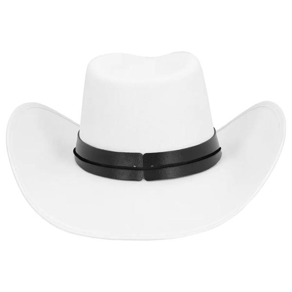 Cowboyhatt Tjurhuvud Vit
