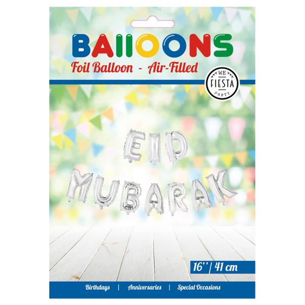 Eid Mubarak Ballonggirlang Kit Silver
