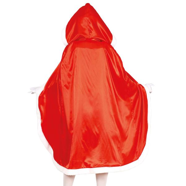 Mrs Claus Lång Cape med Huva