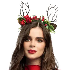 Diadem med Hjorthorn & Blommor