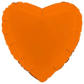 Folieballong Hjärta Orange Matt