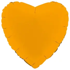 Folieballong Hjärta Senapsgul Matt
