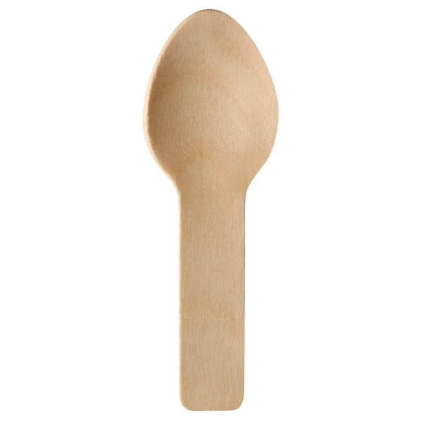 Mini Engångsskedar Trä 100-pack