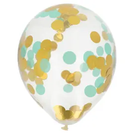 Konfettiballonger Guld & Mint