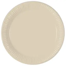 Cream Papptallrikar Solid Color