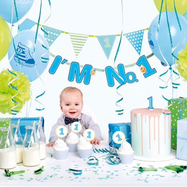 First Birthday Blå Kalaspaket