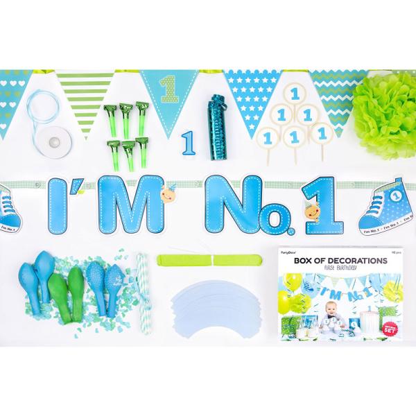 First Birthday Blå Kalaspaket