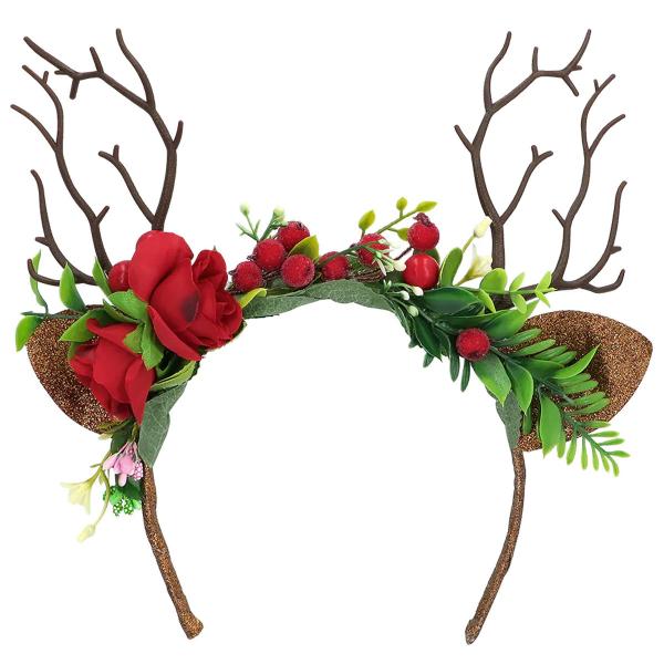 Diadem med Hjorthorn & Blommor