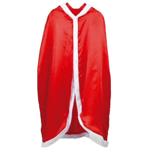 Mrs Claus Lång Cape med Huva